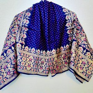 Maharani Silk Brocade scarf with Gold Threads